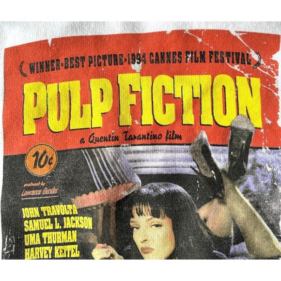 Vtg Pulp Fiction Sweatshirt Sz S Quentin Tarantino Film Movie Y2K Fictio… - Picture 4 of 12